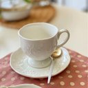 Ver imagem 5 de Jogo 2 Xícarasde Café com Pires em Porcelana New Bone Butterfly Borboleta e Flores 100ml Lyor