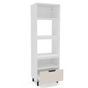Ver imagem 4 de Armário Torre Quente Meena 70x224,5cm com 2 Portas e Gaveta Branco/Creme 250017