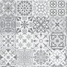 Papel de Parede Adesivo Azulejo de Cozinha Banheiro Lavável Tons de Cinza - SSAZ-119 - ROLO - 10M X  - 1