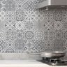 Papel de Parede Adesivo Azulejo de Cozinha Banheiro Lavável Tons de Cinza - SSAZ-119 - ROLO - 10M X  - 2