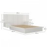 Cama Casal com Mesa de Cabeceira Branco 8292 - Foscarini - 4