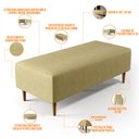Ver imagem 3 de Kit 02 Puffs Decorativo Sala de Estar Bali W01 Pés Palito 120x50 Cm Couríssimo Casco Fendi - Lyam Ly