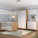 Ver imagem 2 de Quarto de Bebê Completo com Berço Americano 3 em 1 Dengo Multimóveis Mp4592 Madeirado/branco
