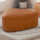 Ver imagem 2 de Kit 2 Puffs Decorativo Orgânico para Sala de Estar Living Trizza W01 Couríssimo Canela - Lyam Decor