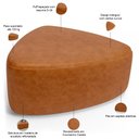 Ver imagem 3 de Kit 2 Puffs Decorativo Orgânico para Sala de Estar Living Trizza W01 Couríssimo Canela - Lyam Decor