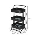 Ver imagem 4 de Carrinho Multiuso Organizador 3 Prateleiras em Ferro