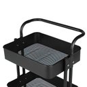 Ver imagem 3 de Carrinho Multiuso Organizador 3 Prateleiras em Ferro