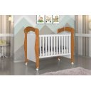 Ver imagem 1 de Berço Mini Cama Pimp 3 em 1 com Suporte para Véu e Rodízios Cor Nature/branco Ja