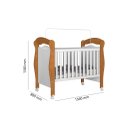 Ver imagem 3 de Berço Mini Cama Pimp 3 em 1 com Suporte para Véu e Rodízios Cor Nature/branco Ja