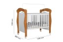 Ver imagem 3 de Berço Mini Cama Pimp 3 em 1 com Suporte para Véu e Rodízios Cor Nature/branco Ja