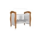 Ver imagem 2 de Berço Mini Cama Pimp 3 em 1 com Suporte para Véu e Rodízios Cor Nature/branco Ja