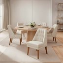 Ver imagem 1 de Kit 6 Cadeiras de Jantar Bela Suede Bege Suede Bege