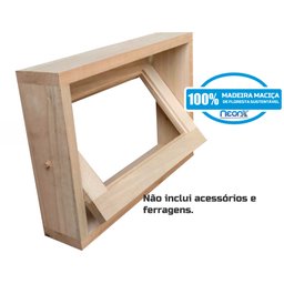 Janela Basculante Vitrô 40x60x14 Cm para Um Vidro Eucalipto Neonx - 2
