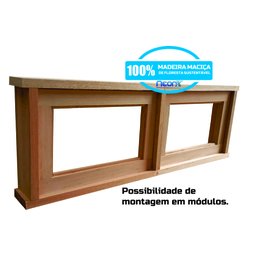 Janela Basculante Vitrô 40x60x14 Cm para Um Vidro Eucalipto Neonx - 4