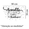 Adesivo de Parede Acredite Nos Seus Sonhos:80 X 50 Cm - 2