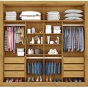 Ver imagem 2 de Guarda Roupa Casal Espelhado 2 Portas 6 Gavetas - Sevilha-peroba - Made Marcs