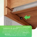 Ver imagem 4 de Guarda Roupa 6 Portas 2 Gavetas Mdp Espelho Cinamomo e Off