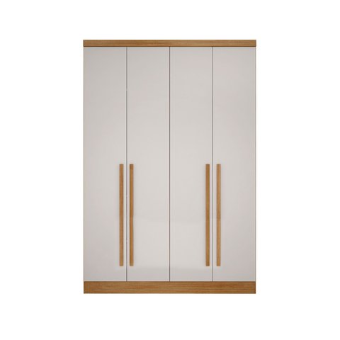 Modulo de Casal Safira para Guarda-Roupas em MDF com 4 Portas e 3 Gavetas Una Mobília