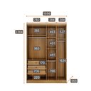 Ver imagem 4 de Modulo de Casal Safira para Guarda-Roupas em MDF com 4 Portas e 3 Gavetas Una Mobília