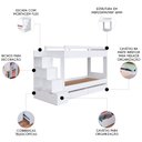 Ver imagem 3 de Beliche Infantil com Escada e 4 Gavetas Infix C06 Branco - Mpozenato