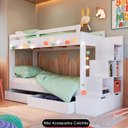 Ver imagem 2 de Beliche Infantil com Escada e 4 Gavetas Infix C06 Branco - Mpozenato