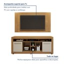 Ver imagem 2 de Rack com Painel para TV até 46 Polegadas MDF 180CMX89CM 2 Portas 7 Nichos Firenze Bege