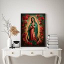 Ver imagem 1 de Quadro Sacro Nossa Senhora de Guadalupe 33x24cm - com Vidro:madeira Preta