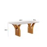 Conjunto de Jantar Mesa Miami Tampo Mdf e Vidro com 6 Cadeiras Florença Yescasa - 3