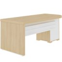 Ver imagem 3 de Mesa para Escritório 4 Gavetas Lado Esquerdo Carvalho/branco