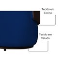 Ver imagem 5 de Kit 02 Poltrona Decorativa Redonda Bia Composê Veludo/corino Cor:marinho