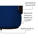 Ver imagem 4 de Kit 02 Poltrona Decorativa Redonda Bia Composê Veludo/corino Cor:marinho