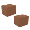 Ver imagem 1 de Kit 02 Puffs Decorativos Living Yumi Retangular 60cm Bouclê Terracota - Desk Design