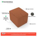 Ver imagem 3 de Kit 02 Puffs Decorativos Living Yumi Retangular 60cm Bouclê Terracota - Desk Design