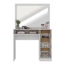 Ver imagem 3 de Penteadeira Camarim com Espelho e 4 Gavetas Isis Multimóveis MP6101 Branco/Madeirado