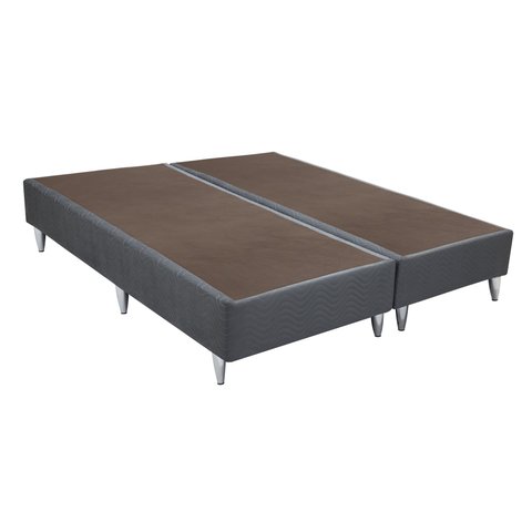 Base Sommier Camurça Cinza Queen (158x198x30) - Ortobom