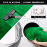 Tapete Pelo Alto Felpudo Peludo Macio Anti Derrapante Alérgico Verde 200 x 200 cm - 2