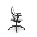 Ver imagem 2 de Cadeira Plaxmetal Bix X+ Base Italia Mecanismo Autocompensador Tela Branca Assento Branco T189