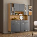 Ver imagem 1 de Armário de Cozinha 8 Portas 2 Gavetas Golden Freijo/gris - Ssx Multicoisas