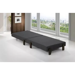 Cama Dobrável Portátil Solteiro Colchão Embutido Pés em Madeira 188x88 Camping - Av:marrom - 6