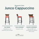 Ver imagem 3 de Kit 6 Bancos para Bancada Cozinha Gourmet Junco Cappuccino Balcão Ilha Banqueta 60cm Itagold