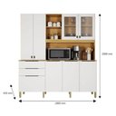 Ver imagem 5 de Armário de Cozinha Apolo 7 Portas 3 Gavetas MDF-MDP 180cm Off White Valdemóveis
