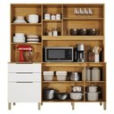 Ver imagem 2 de Armário de Cozinha Apolo 7 Portas 3 Gavetas MDF-MDP 180cm Off White Valdemóveis