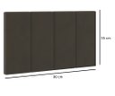 Ver imagem 6 de Cabeceira Cama Solteiro Placa Estofada 90 Cm Suspensa Itália - Marrom Suede