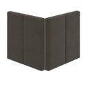 Ver imagem 2 de Cabeceira Cama Solteiro Placa Estofada 90 Cm Suspensa Itália - Marrom Suede