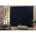 Ver imagem 2 de Cortina para Sala Quarto Tecido Blackout Preto 2,00x1,30