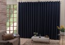 Ver imagem 2 de Cortina para Sala Quarto Tecido Blackout Preto 2,00x1,30