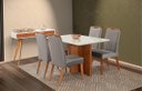 Ver imagem 1 de Mesa de jantar + 4 cadeiras Milão tampo 140 cm Olivaceus