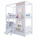Ver imagem 6 de Treliche Casinha Reta 2 Janelas Escorregador Branco Rosa