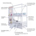 Ver imagem 5 de Treliche Casinha Reta 2 Janelas Escorregador Branco Rosa