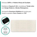 Ver imagem 5 de Cabeceira Painel Suspenso Casal 160 cm Luna Retangular Linho Cru Artte